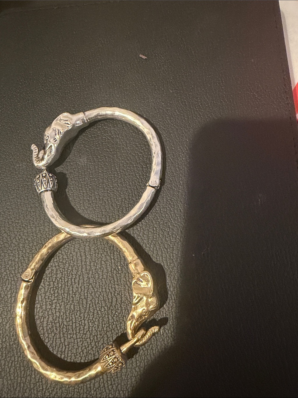 Lucky Brand Elephant Hinged Bangle Bracelets – Set of 2